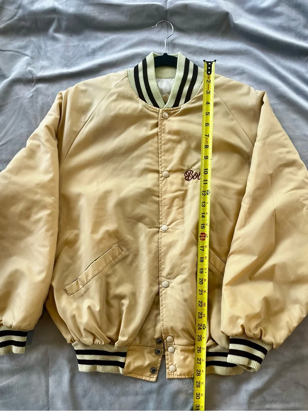 Vintage Red Wing Wildlife League Embroidered Bomber Jacket - Cream